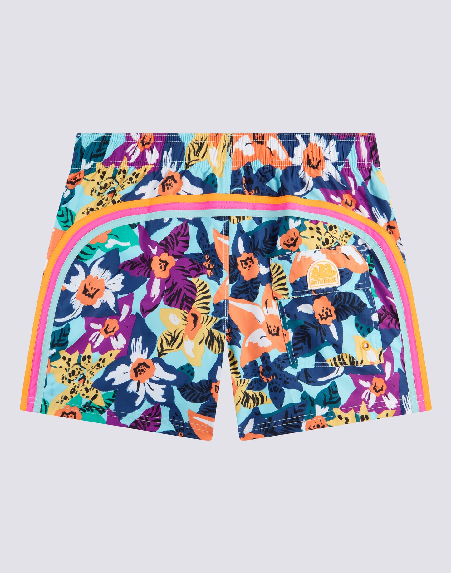 NABIS BLOOM REPREVE® MICROPRINT ELASTICATED WAIST SHORT SWIMSHORTS