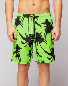 LONG ELASTICATED WAIST MULTIPALM PRINT BOARDSHORT