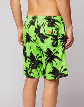 LONG ELASTICATED WAIST MULTIPALM PRINT BOARDSHORT
