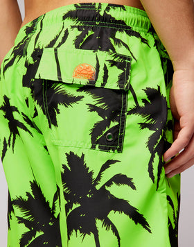 LONG ELASTICATED WAIST MULTIPALM PRINT BOARDSHORT