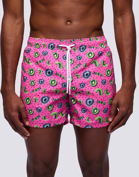KIWI BOOST MICROPRINT ELASTICATED WAIST SHORT SWIMSHORTS