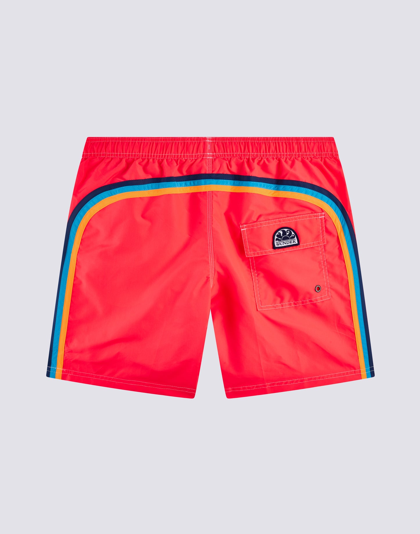 ICONIC TAFFETA STRETCH WAIST MID-LENGTH SWIM TRUNKS