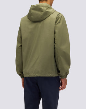 MEN'S SHORT JACKET WITH HOOD IN BONDED FABRIC