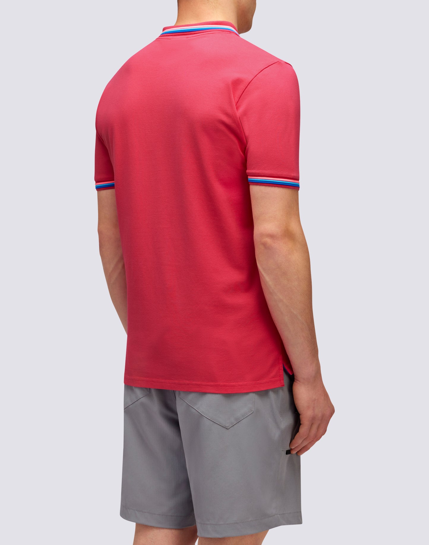 BRICE POLO SHIRT IN PIQUET COTTON WITH TRICOLOR DETAILS