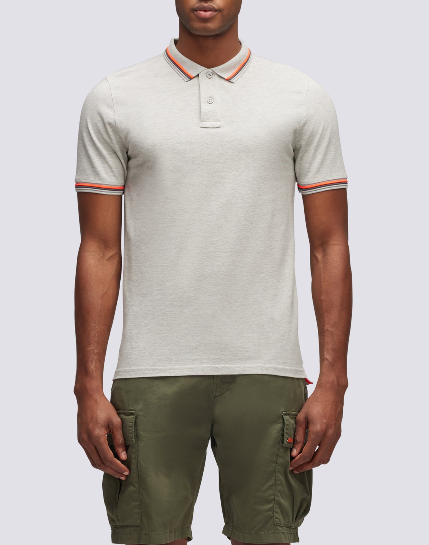 BRICE POLO SHIRT IN PIQUET COTTON WITH TRICOLOR DETAILS