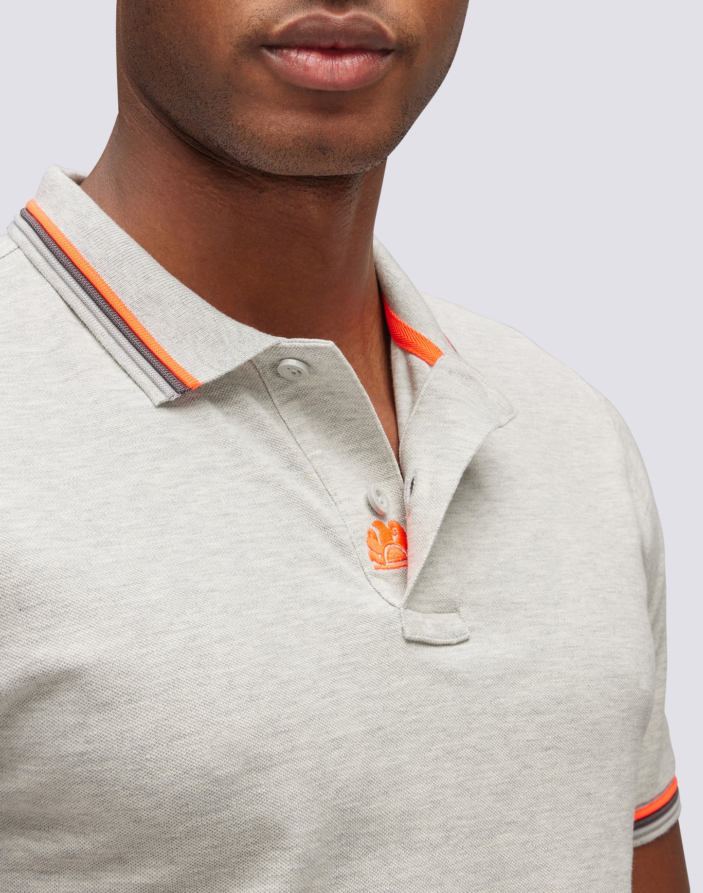 BRICE POLO SHIRT IN PIQUET COTTON WITH TRICOLOR DETAILS