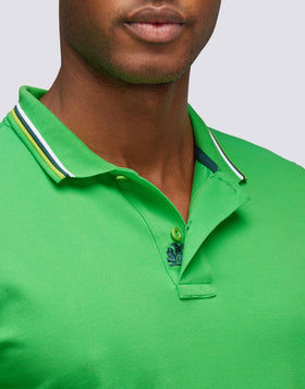 BRICE POLO SHIRT IN PIQUET COTTON WITH TRICOLOR DETAILS