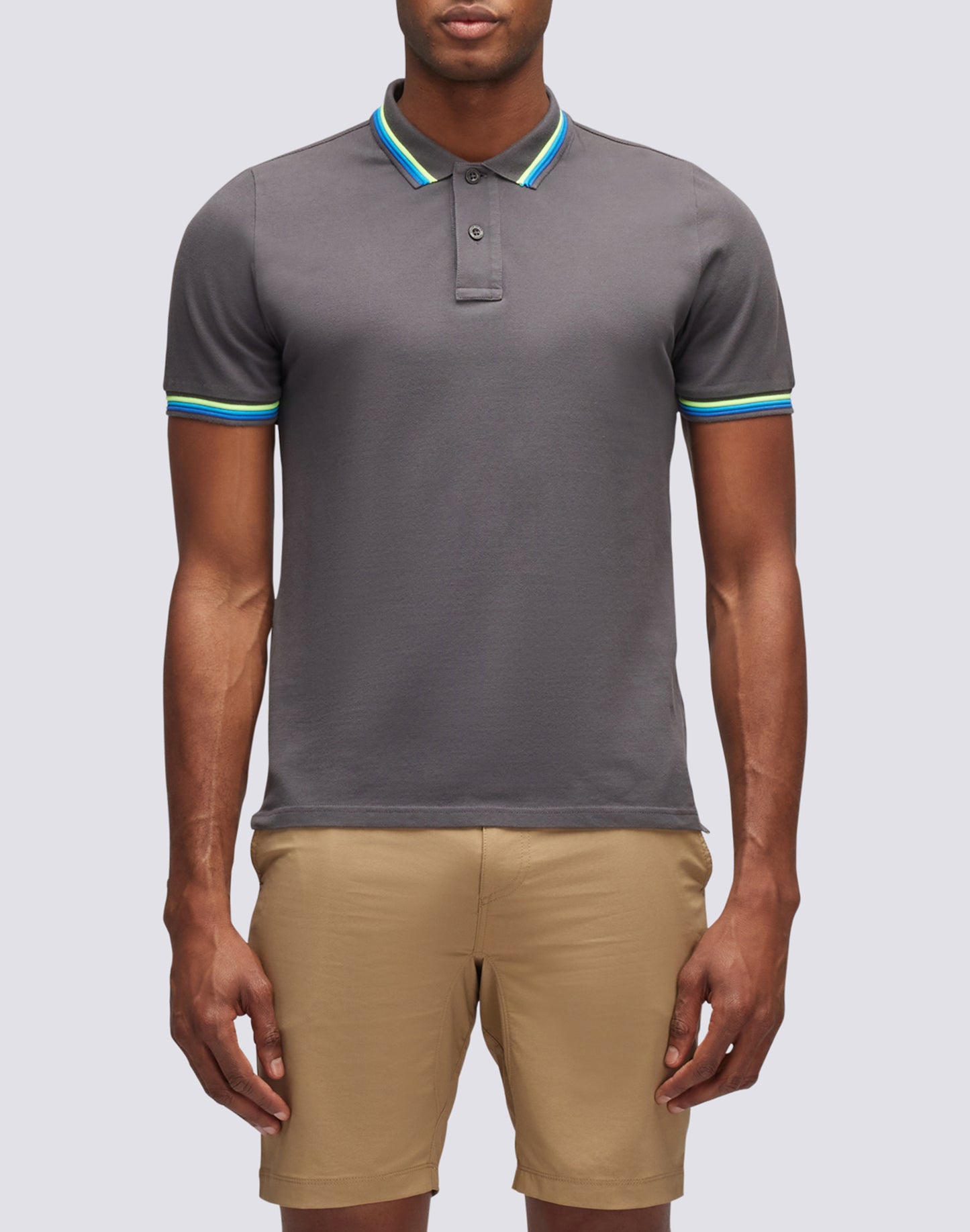 BRICE COTTON PIQUÉ POLO SHIRT WITH TRICOLOUR DETAILS