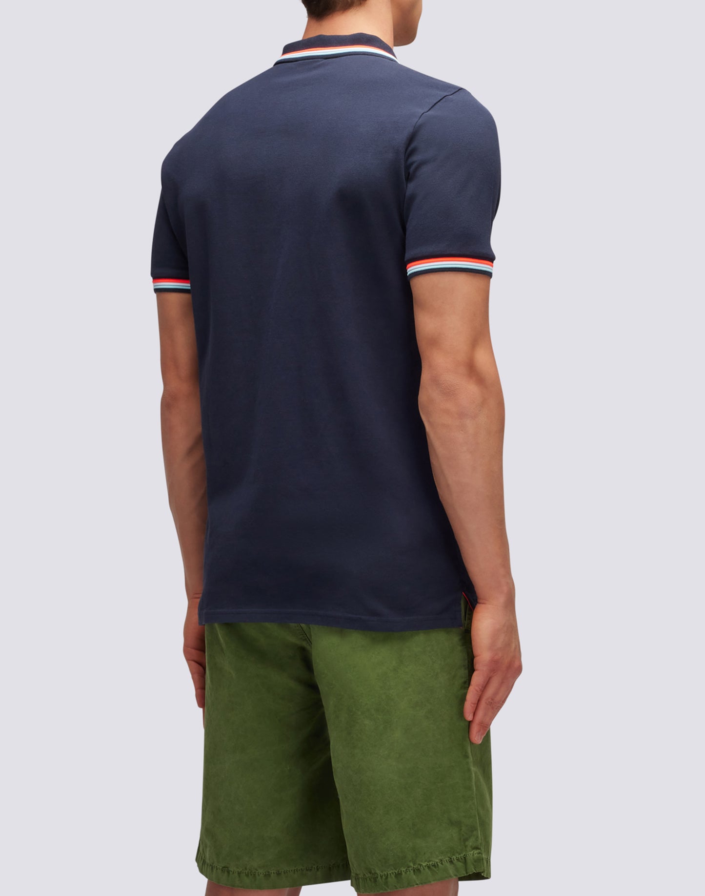 BRICE COTTON PIQUÉ POLO SHIRT WITH TRICOLOUR DETAILS