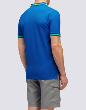 BRICE POLO SHIRT IN PIQUET COTTON WITH TRICOLOR DETAILS