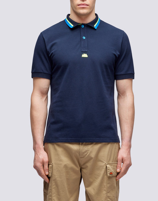 COMBINED PIQUET COTTON POLO SHIRT