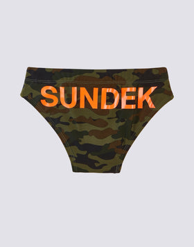SWIMMING BRIEFS WITH SUNDEK LOGO ELASTIC BAND