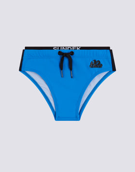 SWIMMING BRIEFS WITH SUNDEK LOGO ELASTIC BAND