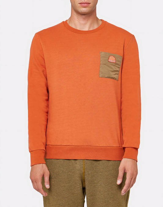 CREW NECK SWEATSHIRT WITH POCKET