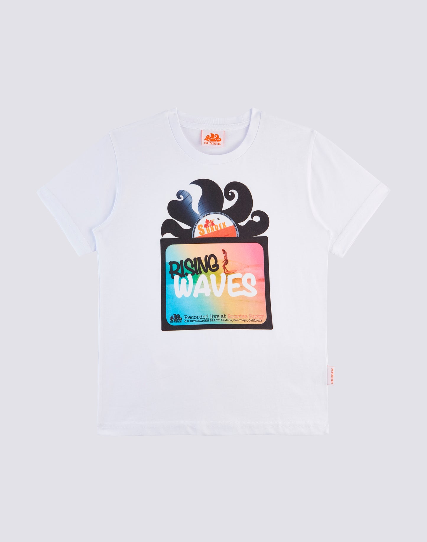 SHORT SLEEVE T-SHIRT WITH TROPICAL VINYL PRINT