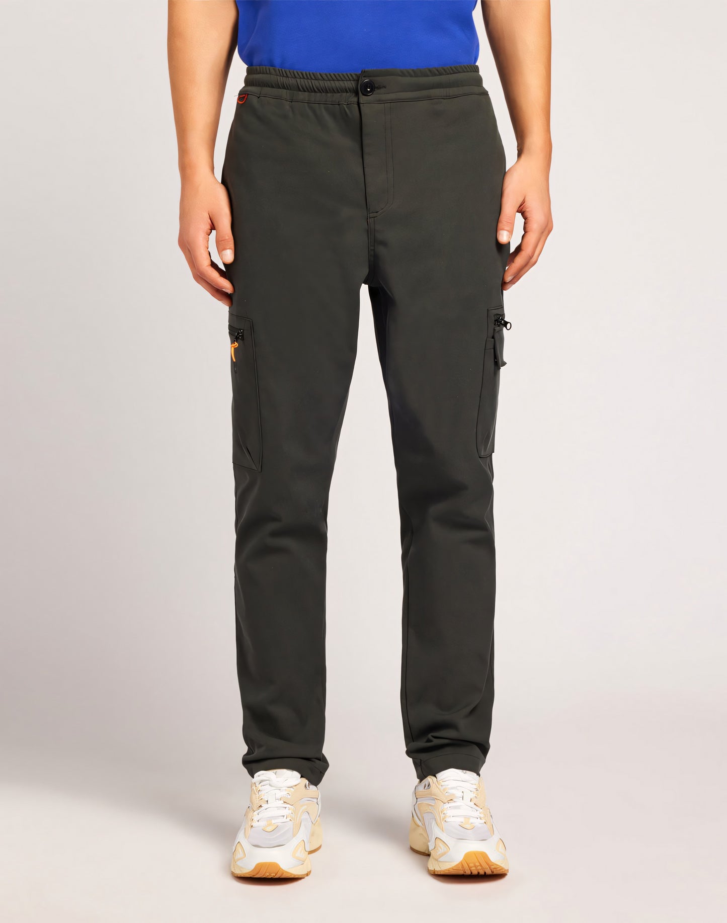 SEMI-STRETCH COTTON NYLON TROUSERS