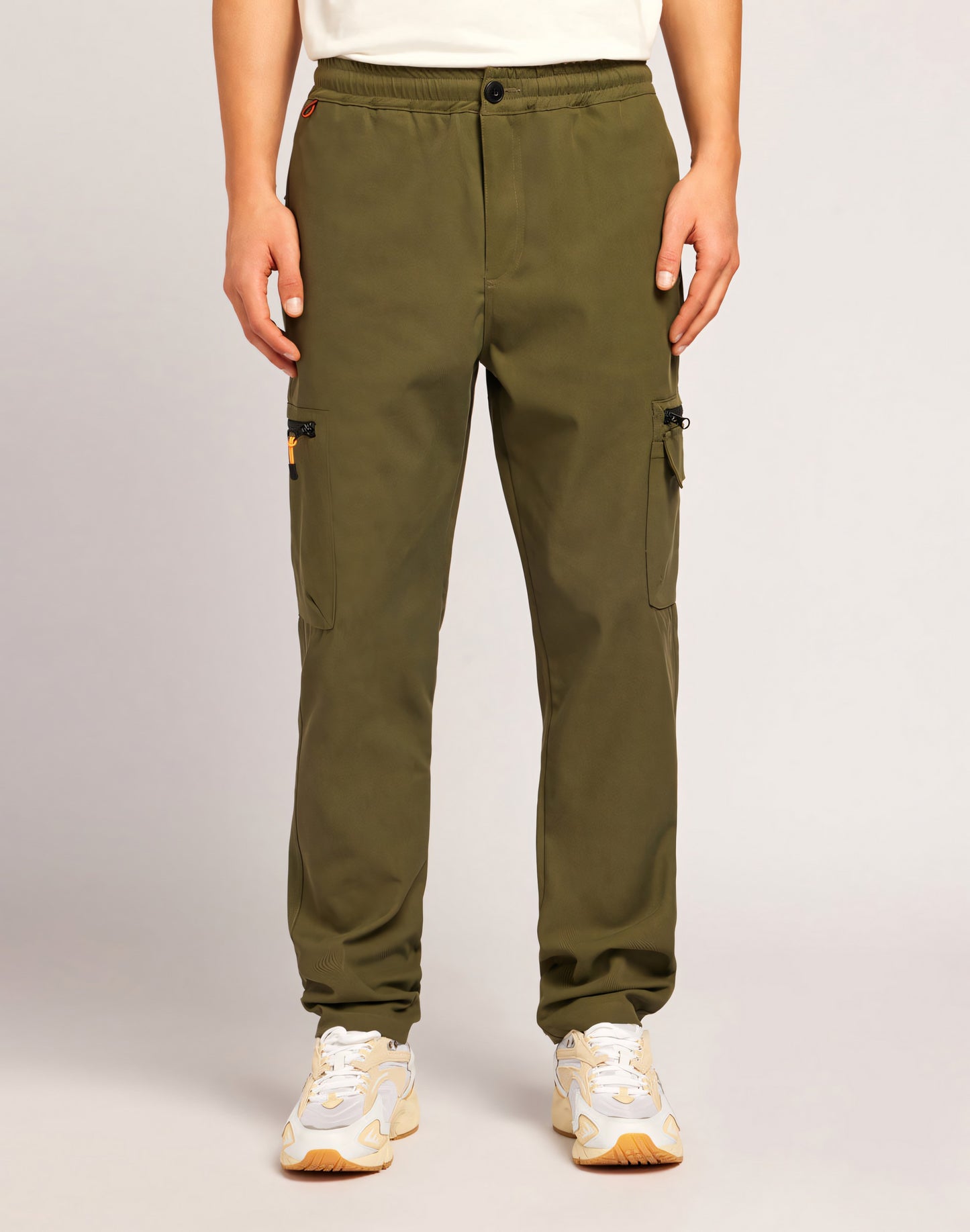 SEMI-STRETCH COTTON NYLON TROUSERS