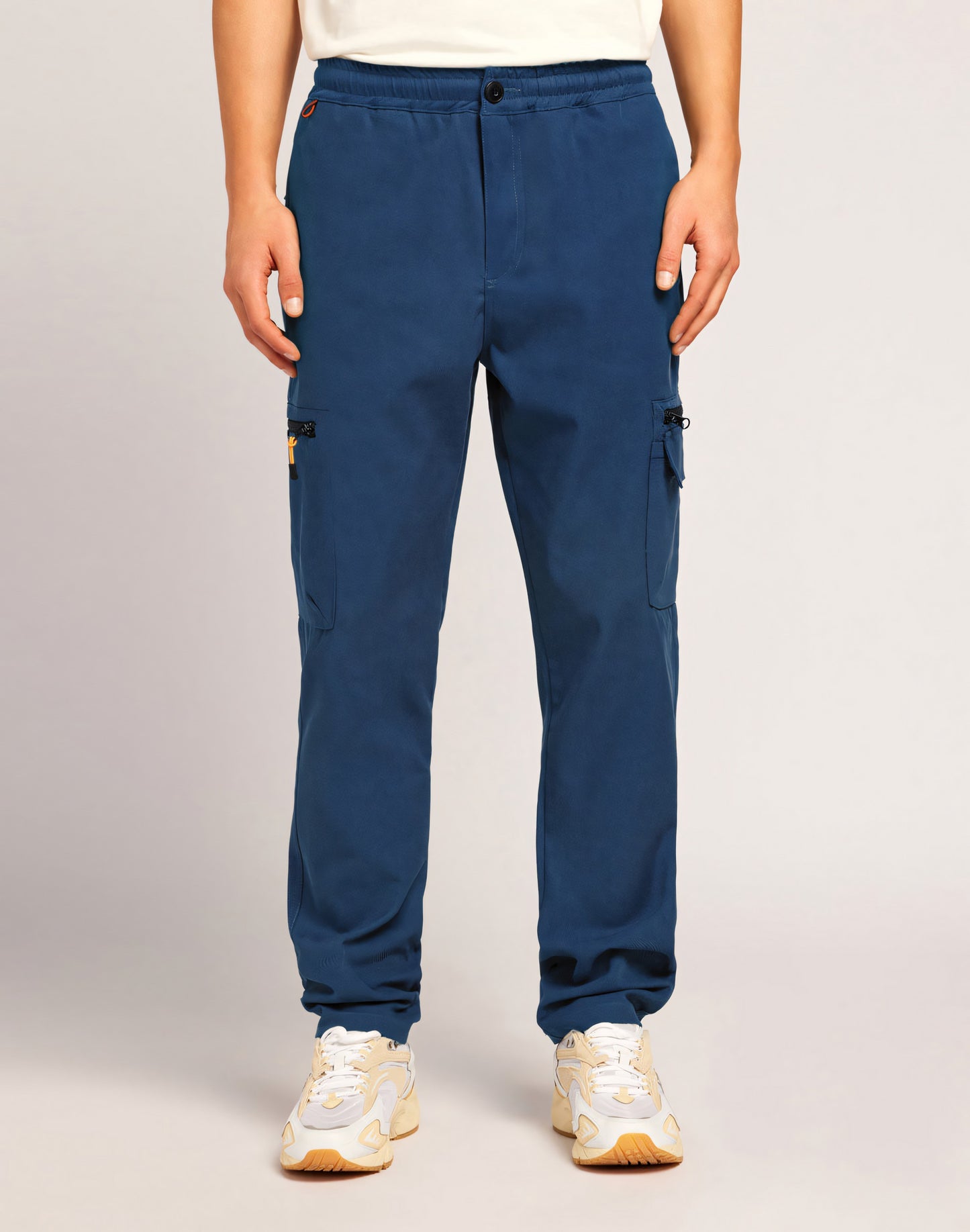 SEMI-STRETCH COTTON NYLON TROUSERS