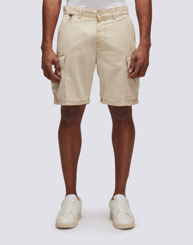 CARGO SHORTS IN GARMENT-DYED FABRIC WITH RAINBOW