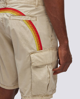 CARGO SHORTS IN GARMENT-DYED FABRIC WITH RAINBOW