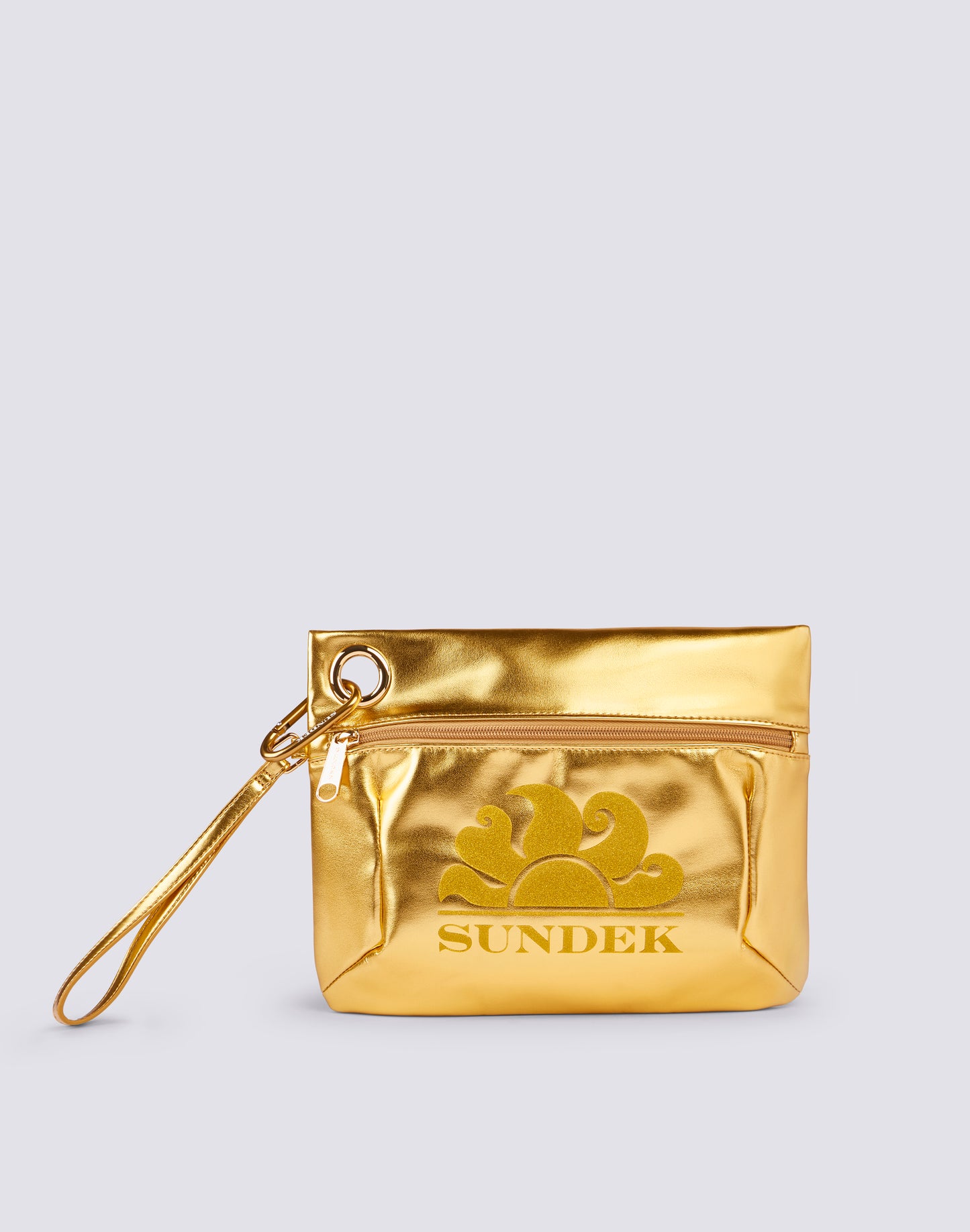 LAMINATED CLUTCH BAG WITH LOGO