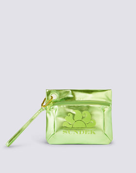 LAMINATED CLUTCH BAG WITH LOGO