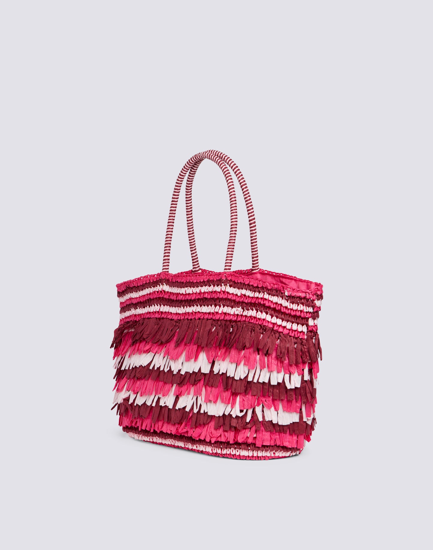 LIBERA - PAPER STRAW BAG WITH FRINGES