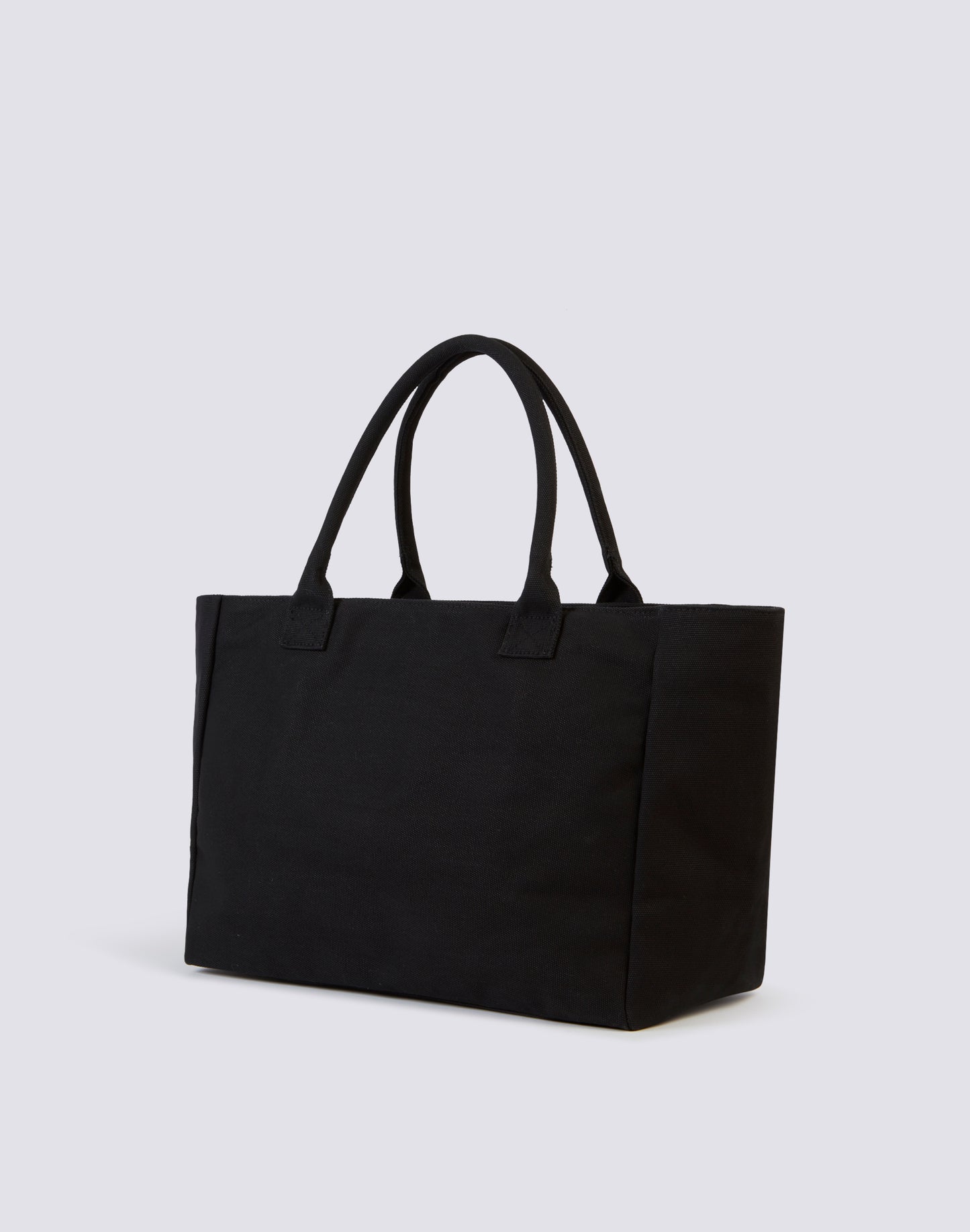 STONE-WASHED COTTON CANVAS SHOPPING BAG