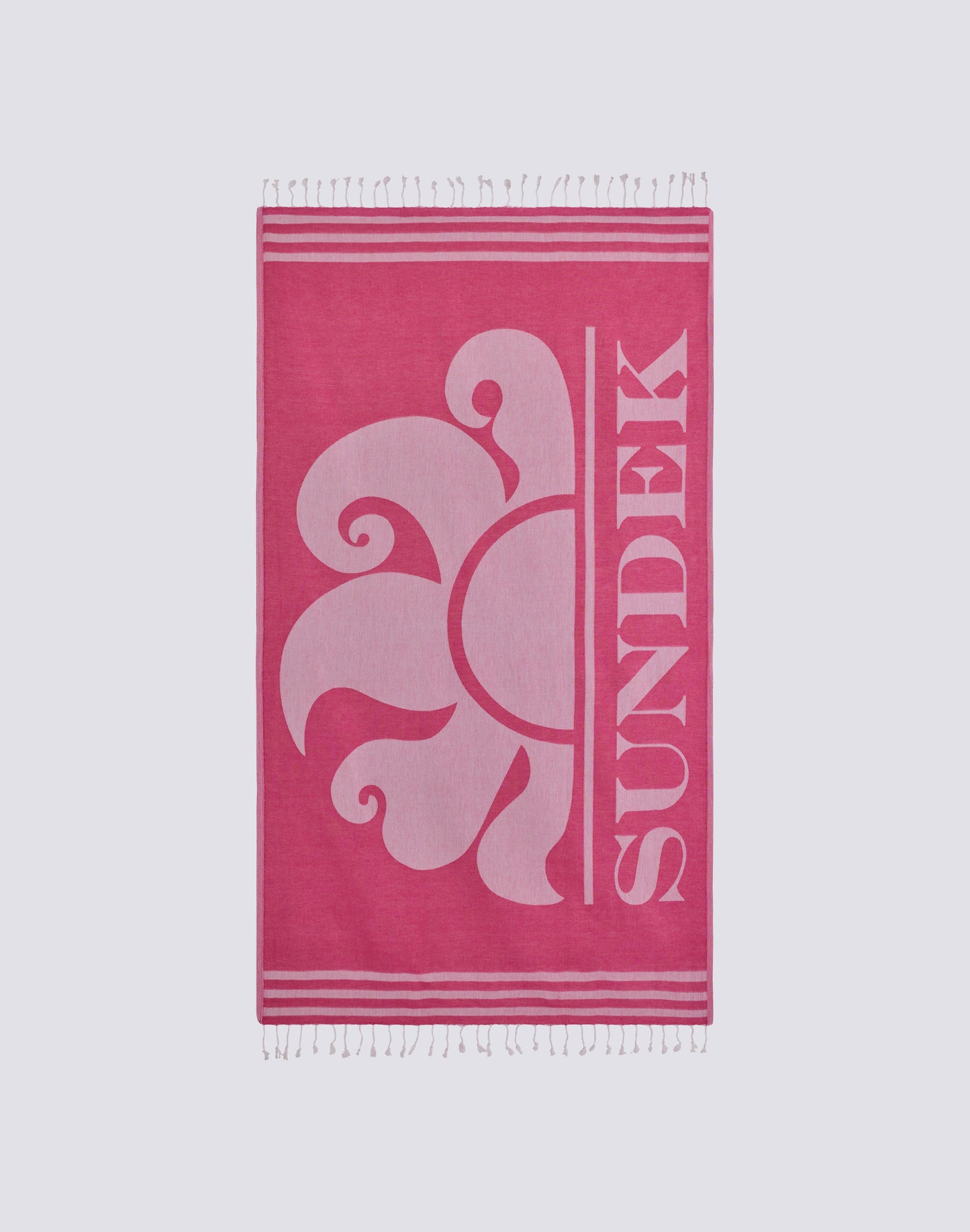 JACQUARD FOUTA BEACH TOWEL WITH LOGO