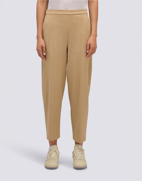 WOMEN'S LONG MILANO STITCH TROUSERS WITH SEMI-ELASTIC WAIST