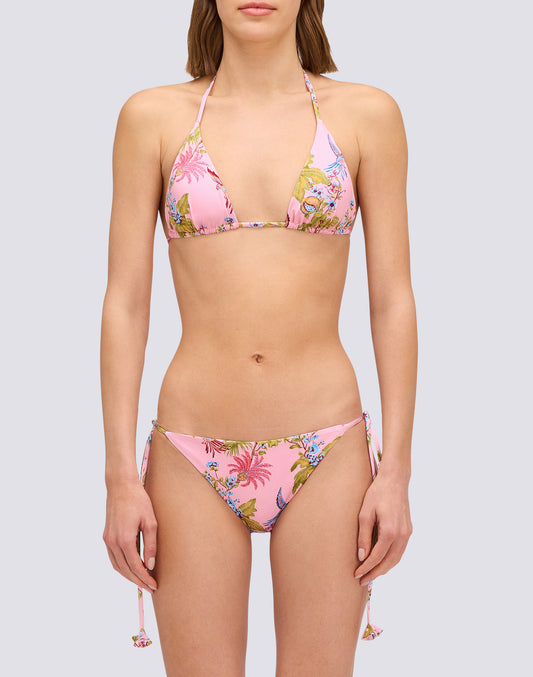 JENNIFER - SWEET PARROT PRINT TRIANGLE BIKINI TOP