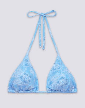 JENNIFER - HIBI PAISLEY PRINT TRIANGLE BIKINI TOP