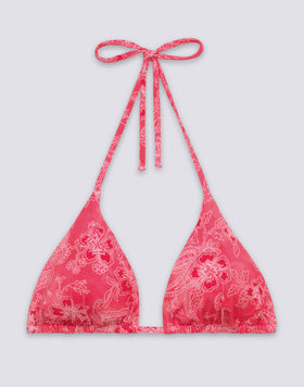 JENNIFER - HIBI PAISLEY PRINT TRIANGLE BIKINI TOP