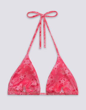 JENNIFER - HIBI PAISLEY PRINT TRIANGLE BIKINI TOP
