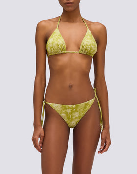 JENNIFER - HIBI PAISLEY PRINT TRIANGLE BIKINI TOP