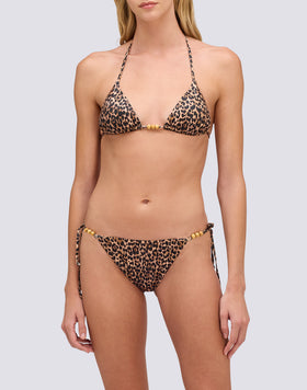 JENNIFER - LEOPARD PRINT TRIANGLE BIKINI TOP