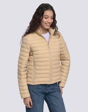 WOMEN'S DOWN JACKET WITH STANDING COLLAR