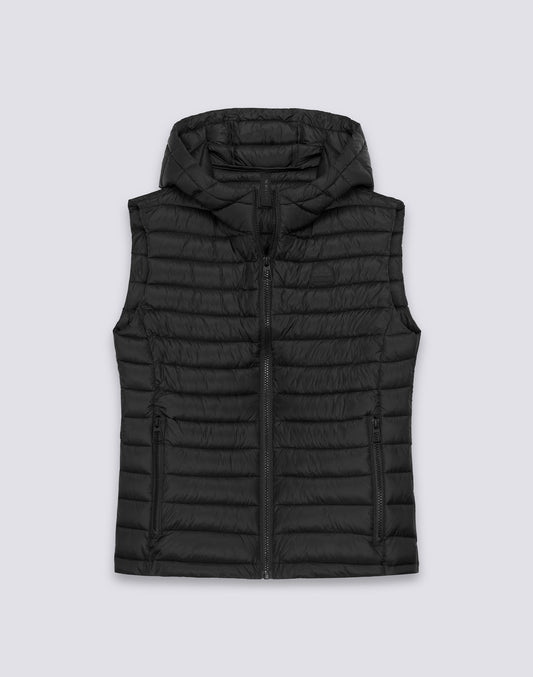 GILET PIUMINO DONNA CON CAPPUCCIO