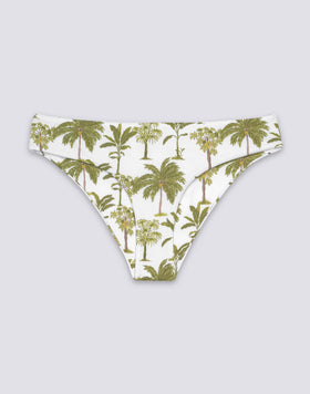MARISOL - BOTANICAL PRINT TERRY CLOTH CULOTTE BIKINI BOTTOMS