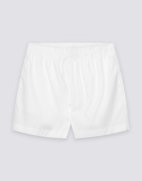 WOMEN'S ELASTICATED WAIST SHORTS IN COTTON POPLIN