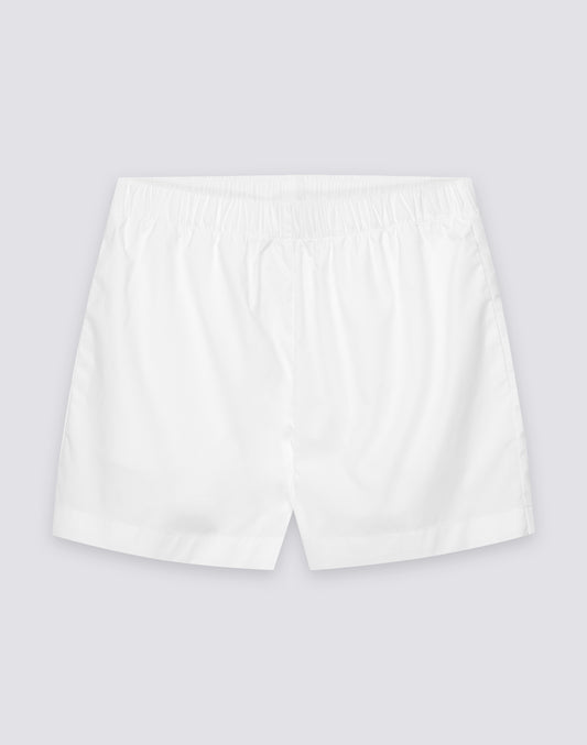 WOMEN'S ELASTICATED WAIST SHORTS IN COTTON POPLIN