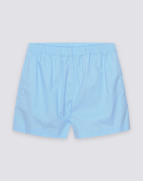 WOMEN'S ELASTICATED WAIST SHORTS IN COTTON POPLIN