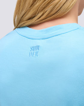 WOMEN'S CROP BOXY FIT T-SHIRT WITH KNOT