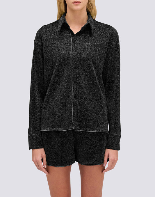 WOMEN'S LONG-SLEEVED LUREX SHIRT