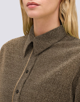 WOMEN'S LONG-SLEEVED LUREX SHIRT