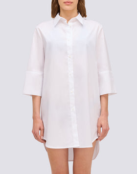 WOMEN'S SHORT POPLIN SHIRT