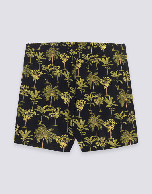 WOMEN'S ELASTICATED WAIST BOTANIC PRINT SHORTS