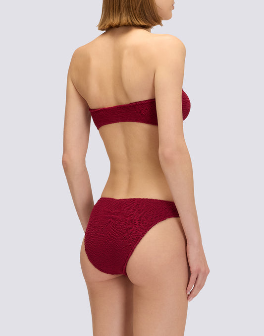 EMBOSSED FABRIC CULOTTE BOTTOMS