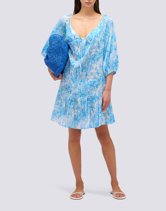 FLEUR DE JOIE PRINT SHORT DRESS