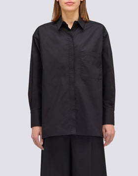 LONG-SLEEVED POPLIN SHIRT